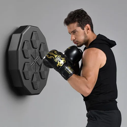 Miniatura 9 de LAFANDE Guantes de boxeo para hombres y mujeres, guantes de combate transpirables de Muay Thai Negro