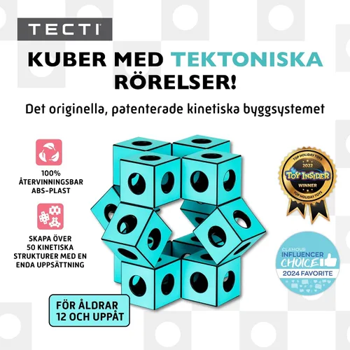 Miniatura 2 de TECTI Sistema de construcción cinética – Cubos con movimientos sísmicos – Consta de cubos interconectados tridimensionales – Construye más de 50