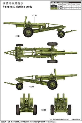 Miniatura 3 de Trumpeter Kit de modelo obús soviético ML-20 de 5.984 in