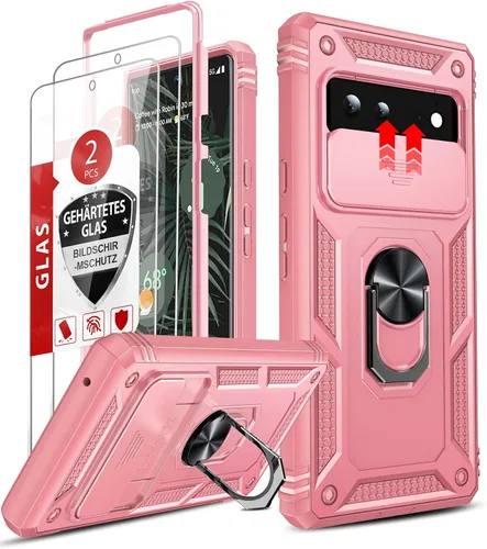 Miniatura 10 de LeYi Funda para Google Pixel 6: Funda para teléfono para Pixel 6 con cubierta deslizante para cámara + [2 paquetes] Protector de pantalla de vidrio