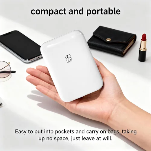 Miniatura 2 de Mini impresora fotográfica instantánea portátil - Bluetooth 5.0, Funciona con iOS y Android
