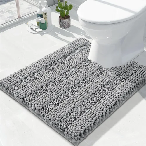 Miniatura 112 de Yimobra Alfombras lavables para baño, alfombra de baño de chenilla súper suave y absorbente para piso y alfombra, alfombra antideslizante de secado