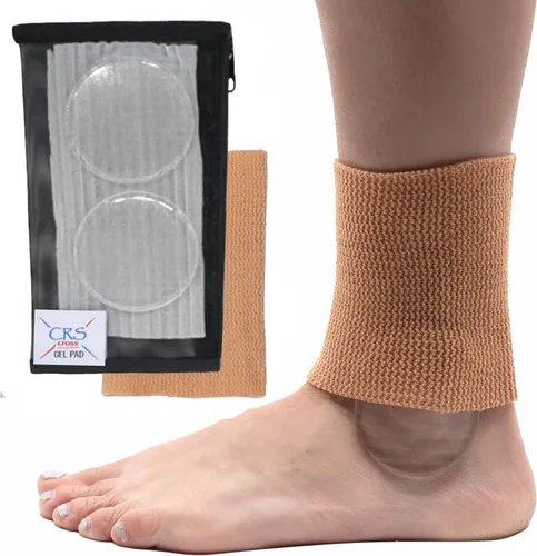 Miniatura 9 de CRS Cross Mangas de gel para tobillo. Un par de calcetines acolchados de primera calidad para amortiguar y proteger el tobillo, el pie y la pierna