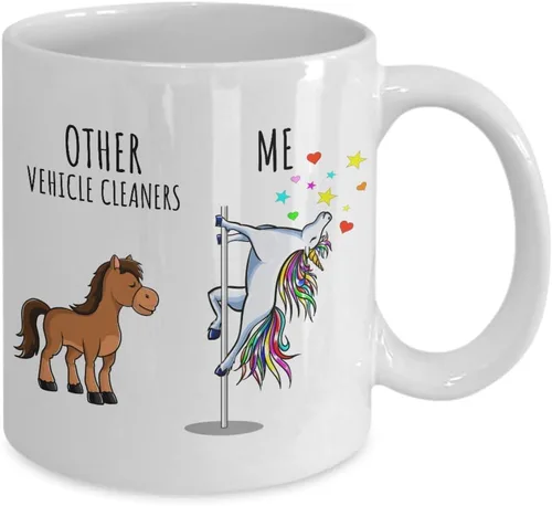 Miniatura 2 de Unicorn Vehicle Cleaner Mug Other Me Funny Gift For Coworker Women Her Cute Office Birthday Present Magical Joke Quote Gag Coffee Tea Cup 11 oz