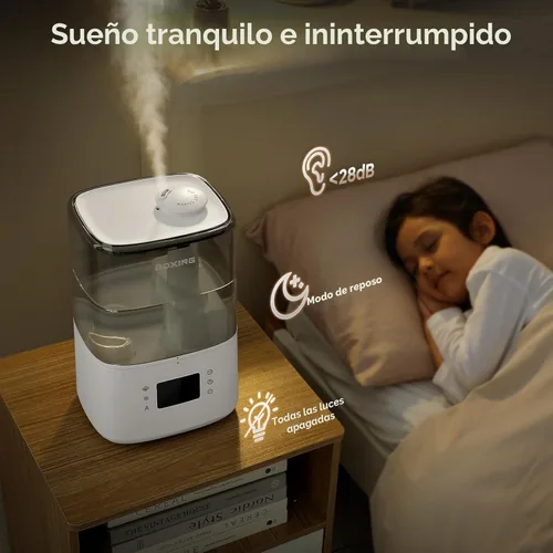 Miniatura 6 de BOXING Humidificadores de niebla cálida y fría para dormitorio, habitación grande, hogar, humidificador de aire con control remoto, difusor