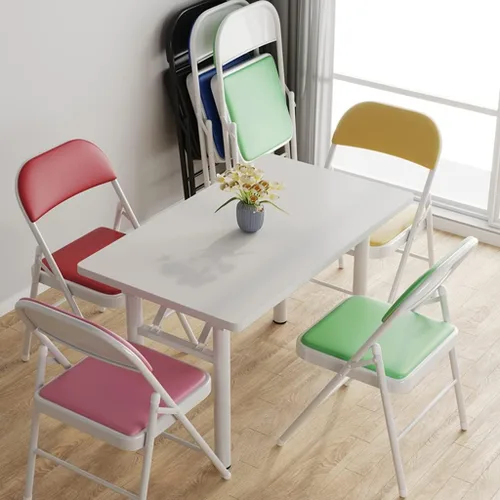 Miniatura 2 de Sillas plegables muebles simple metal silla de conferencias casero restaurante comedor silla oficina ordenador silla