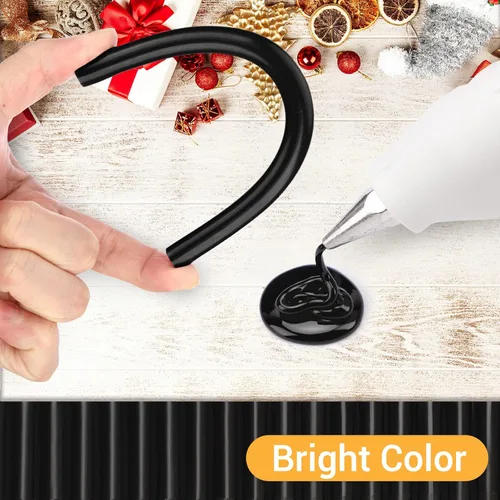 Miniatura 3 de Manarty Black Craft - Barras de pegamento para manualidades, 0.43 pulgadas de diámetro x 8 pulgadas de largo, tamaño completo, barras de pegamento