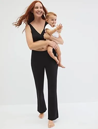 Miniatura 5 de Motherhood Maternity Women's Soft Cotton Spandex Wrap Front Maternity & Nursing Sleep Bralette Bra S-3X