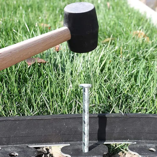 Miniatura 7 de Paquete de 50/100/150 Estacas de Jardín de Metal Galvanizado Sólido Antioxidante de 6", Anclajes en Espiral para Bordes de Paisajismo para Bordes