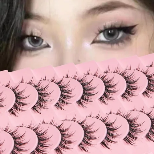 Miniatura 22 de Pestañas postizas de visón 3D, pestañas postizas naturales y finas, 0.59 pulgadas, pestañas largas y esponjosas, herramientas de maquillaje de ojos
