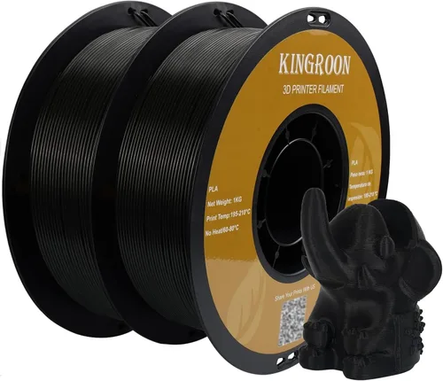 Miniatura 11 de Filamento para impresora 3D Kingroon PLA, 10 carretes, precisión dimensional +/- 0.02 mm, carrete de 10 kg (22 libras), 1.75 mm, negro