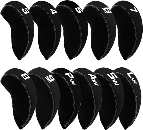 Fundas de Hierro de Golf para Palos de Golf Juego de Fundas de Hierro de Golf de Neopreno 11pcs/10pcs Fundas para Cabezas de Hierro de Golf Fundas