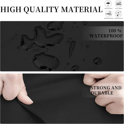 Miniatura 5 de Easy-Going Funda de sofá seccional para patio de alta resistencia 600D, 100 x 100 pulgadas, en forma de V, funda impermeable para sofá seccional