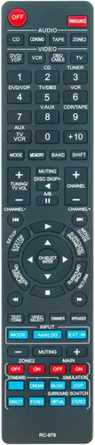 AULCMEET RC-978 Nuevo control remoto de repuesto para Denon Audio Video AV A/V receptor AVC-1590 AVR-1905 AVR-1906 AVR-785 AVC1590 AVR1905 AVR1906