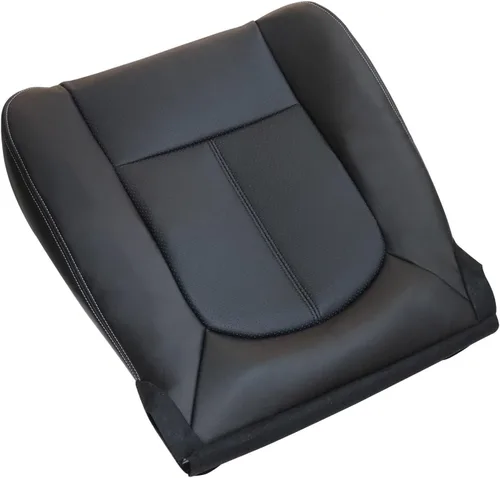 Miniatura 5 de Priprilod Funda de Asiento de Reemplazo de Cuero Negro Perforado para el Lado del Conductor Compatible con Ford F250 F350 F450 F550 Lariat 2011 2012