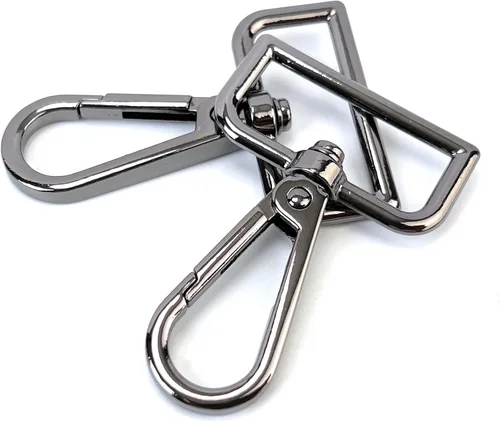 Miniatura 6 de 10 piezas de cierre giratorio de langosta con anillo en D, ganchos de presión para puerta de empuje, clips de gatillo para bolso y llavero Bronce