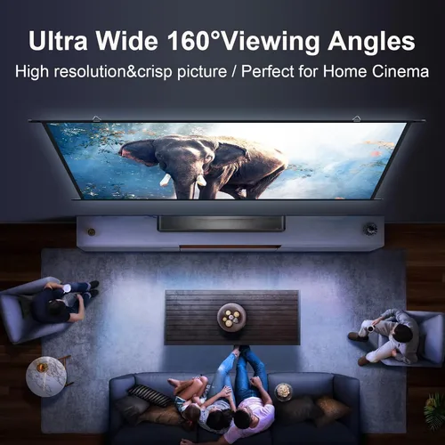 Miniatura 2 de Pantalla de proyección portátil de 100 pulgadas, pantalla de cine para interiores con pantallas de proyector para exteriores Full HD 16:9 4K Full