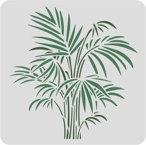 BENECREAT Plantillas de pintura de plantas tropicales de 12 x 12 pulgadas, patrón de hojas, plantillas de dibujo de plástico reutilizables,