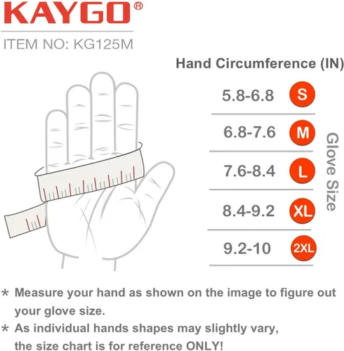 Miniatura 6 de KAYGO Guantes de trabajo para hombre, KG125M Guantes mecánicos de uso general para todo propósito, excelente agarre, resistentes, destreza mejorada