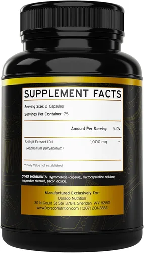 Miniatura 2 de Cápsulas de Shilajit con más de 85 oligoelementos (Suministro para 75 días, 1000mg de extracto por porción) Shilajit del Himalaya para hombres