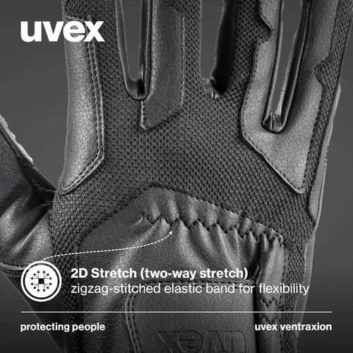 Miniatura 2 de Uvex Guantes de equitación elásticos y transpirables (occidental/inglés) para mujeres y hombres, ventraxion