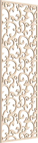 Miniatura 189 de Wheatland Paneles de pared decorativos de madera con calado, 9 3/8 pulgadas de ancho x 24 3/8 pulgadas de alto x 1/4 de alto, nogal
