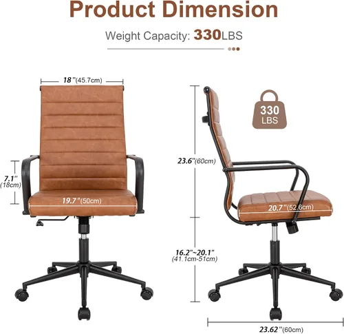 Miniatura 2 de Okeysen Silla de escritorio de oficina, sillas de sala de conferencias, silla giratoria ejecutiva ergonómica moderna, altura ajustable, silla