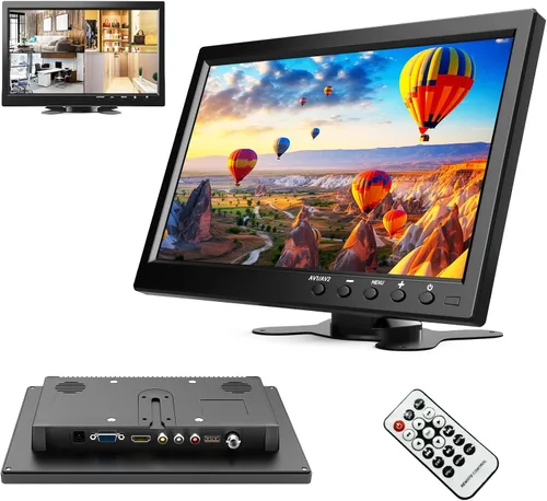 podofo Monitor HD de 10.1 pulgadas para mini TV y reproductor de video de coche y pantalla de computadora TFT LCD pantalla a color para cámara de