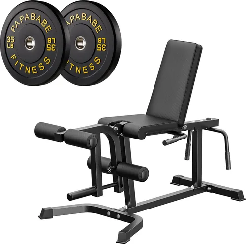 PAPABABE Máquina de extensión y rizado de piernas, máquina ajustable de piernas, extensión de piernas sentadas y máquina de flexión de piernas