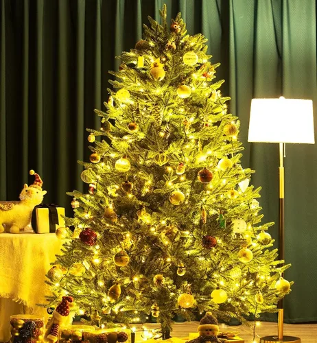 Miniatura 2 de MASHANG Luces de Navidad – Cadena de luces a pilas, 50 luces LED, miniluces, 8 modos, cable verde, mini juego de luces con temporizador para árbol