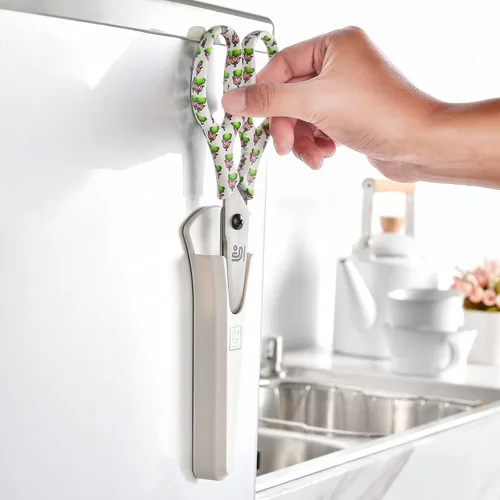 Miniatura 6 de Linoroso Tijeras de Cocina Resistentes Tijeras de Cocina con Soporte Magnético Hechas con Acero Japonés 4034, Tijeras de Cocina Multipropósito Ultra