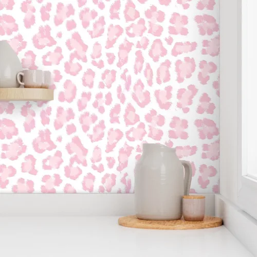 Miniatura 8 de Papel tapiz autoadhesivo de 3 x 2 pies - Papel tapiz extraíble con estampado de leopardo rosa piel rosa Jaguar Cheetah Spoonflower