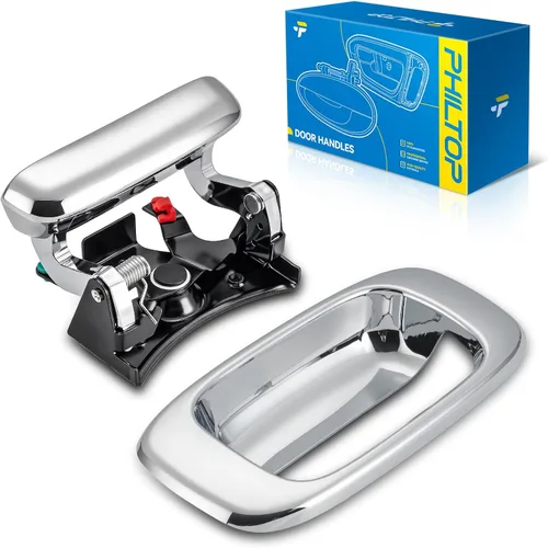 Miniatura 12 de PHILTOP Manija de puerta exterior 3 piezas delantera izquierda y derecha y trasera derecha para Chevy Express 1500/2500/3500, reemplaza # 79320