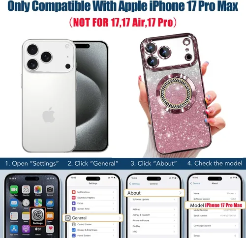 Miniatura 97 de Misscase Funda magnética con purpurina para iPhone 11 compatible con MagSafe, protección completa, delgada, a prueba de golpes, antiarañazos