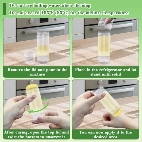 Miniatura 7 de Paquete de 20 recipientes vacíos de desodorante de 2.0 fl oz / 2 onzas, recipientes de desodorante recargables giratorios, tubos de bálsamo labial