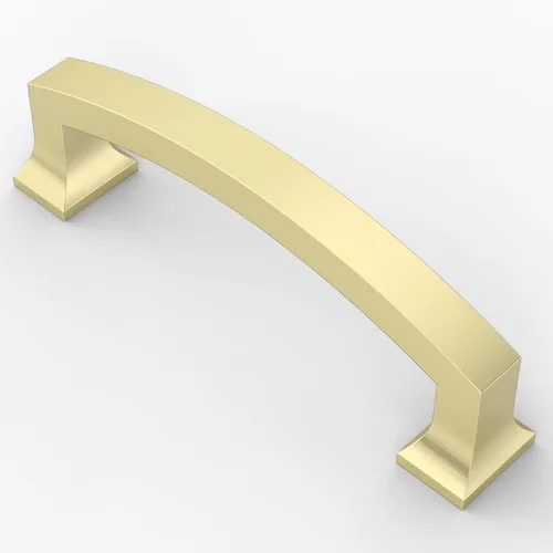 Miniatura 37 de Asidrama Paquete de 10 manijas de gabinete de cocina de color dorado cepillado de 3 pulgadas (2.992 in), tiradores de gabinete, accesorios