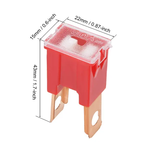 Miniatura 2 de uxcell Tridge Fusible 32V 50A Macho Terminal Blade J Caja de Caso para Camión
