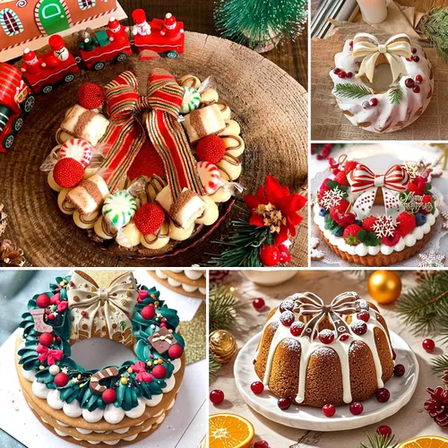 Miniatura 2 de Palksky Moldes de silicona con forma de lazo de 9.5 pulgadas, antiadherentes, perfectos para pasteles de Navidad y cumpleaños Rosa