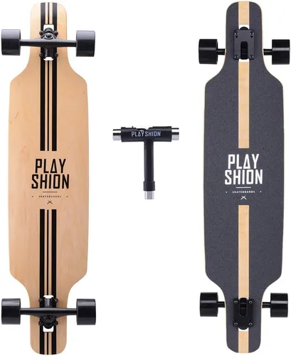 Miniatura 7 de Playshion Drop Through Freestyle - Patineta de tablero largo 39.0 in/Negro
