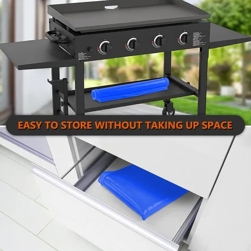 Miniatura 8 de 28" Alfombrilla de silicona para parrilla Blackstone de 28 pulgadas, cubierta de parrilla de silicona resistente de grado alimenticio, proteja su