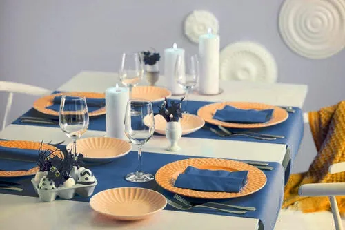 Miniatura 4 de Servilletas de cena azul oscuro, 3 capas, 125 unidades, servilletas de papel desechables de primera calidad para fiestas, bodas, restaurantes, bares