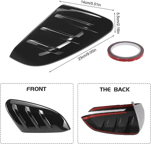 Miniatura 6 de 2 fundas para espejo lateral de puerta compatibles con Honda Civic 2016-2021 10ª generación Sedan Coupé Hatchback estilo extendido carcasa de espejo