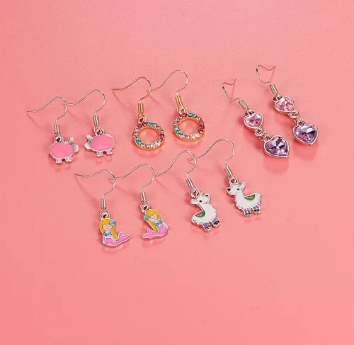 Miniatura 6 de 243033 Pairs Hypoallergenic Earrings for Girls Sensitive Ears Studs Set - Cute Earrings for Teen Girls - CZ Stud Earrings for Little Girls - Animal