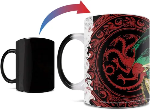 Miniatura 2 de Morphing Mugs House of Dragon – Loose The Dragons – Una taza de cerámica que cambia de color de 11 onzas – Imagen revelada cuando se añade líquido