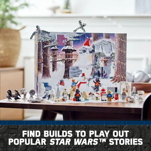 Miniatura 6 de LEGO Star Wars Calendario de Adviento 2022 75340 Juego de juguetes de construcción para niños, niños y niñas, a partir de 6 años, 8 personajes y 16