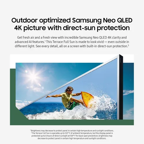 Miniatura 3 de SAMSUNG Barra de sonido para exteriores Class Neo QLED 4K The Terrace de 75 pulgadas, Neo Quantum HDR+ (QN75LST9DAFXZA, 2024) + SAMSUNG HW-LST70T