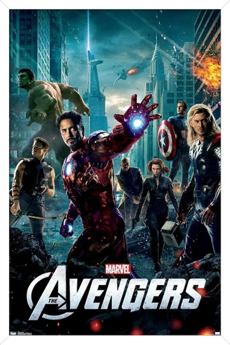 Miniatura 13 de Marvel Avengers: Póster de pared de una hoja, 22.4 pulgadas de largo x 14.7 pulgadas de ancho, versión enmarcada de madera de granero