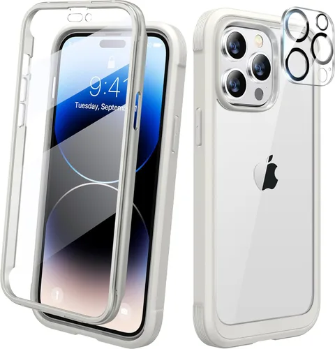 Miniatura 32 de Diaclara - Funda compatible con iPhone 11, carcasa resistente de cuerpo completo con protector de pantalla integrado sensible al tacto y Transparente