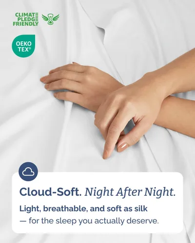 Miniatura 3 de Sábanas de bambú 100% rayón derivado de bambú, tamaño individual, sábanas refrescantes para individuales. Ropa de cama ultra suave, transpirable