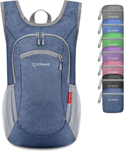 Miniatura 41 de ZOMAKE Mochila ultraligera plegable de 20L, mochilas plegables pequeñas resistentes al agua para senderismo, mochila de día colapsable para mujeres